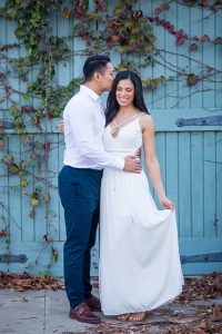 Candid photos of Bride and groom during their Santa Barbara engagement photoshoot.
