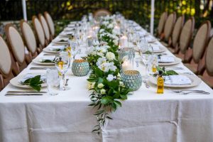 Wedding reception details at the Belmond El Encanto Wedding in Santa Barbara, California.