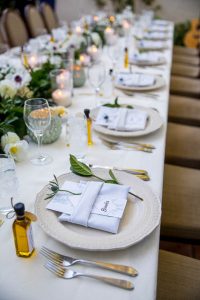 Wedding reception details at the Belmond El Encanto Wedding in Santa Barbara, California.