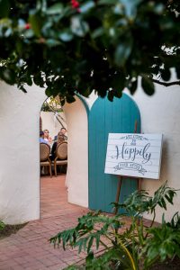 Wedding reception at the Oak Tree Suite at the Belmond El Encanto Hotel in Santa Barbara, California.