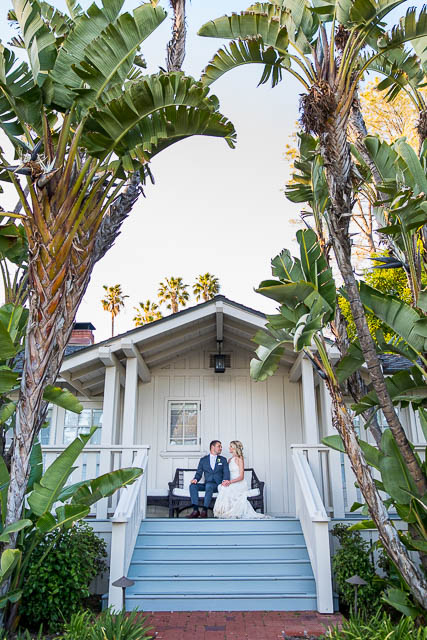 Sunset photos of the bride and groom at their Belmond El Encanto wedding in Santa Barbara, California.
