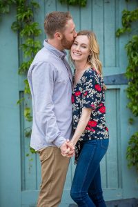Engagement photographs taken at a cool spot in Santa Barbra, California.