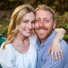Close-up photographs of a couple during their Santa Barbara engagement photographs.