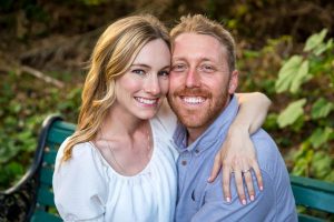 Close-up photographs of a couple during their Santa Barbara engagement photographs.