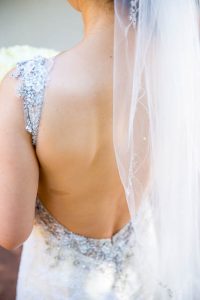 Wedding detail photos with a veil.
