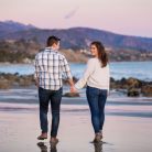 Engagement photos at the beach in Santa Barbara.