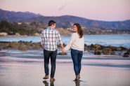 Engagement photos at the beach in Santa Barbara.