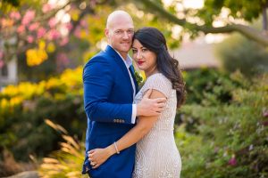 Newlyweds after their Santa Barbara covid elopement.