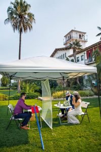 Santa Barbara Courthouse wedding covid style.
