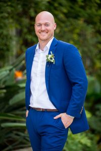 Stylish Groom at his Santa Barbara Courthouse elopement.