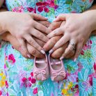 Baby announcement photos in Santa Barbra, CA.