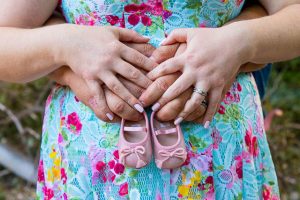 Baby announcement photos in Santa Barbra, CA.