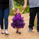 Family photos of a girl at Alice Keck Park, Santa Barbara.