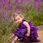 Family photos of a girl at Alice Keck Park, Santa Barbara.
