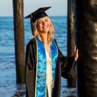 UCSB grad sunset photos on the beach.