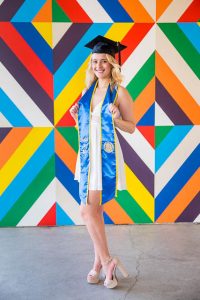 UCSB grad photos on campus at Santa Barbara, California.