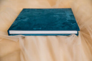 Heirloom wedding album for wedding clients.