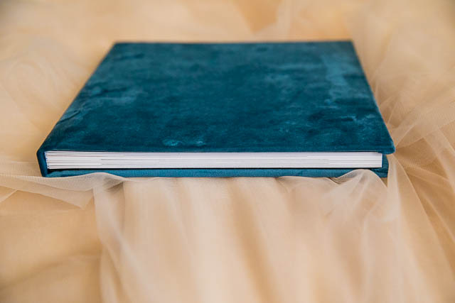 Heirloom wedding album for wedding clients.