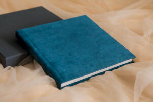 Heirloom wedding album for wedding clients.